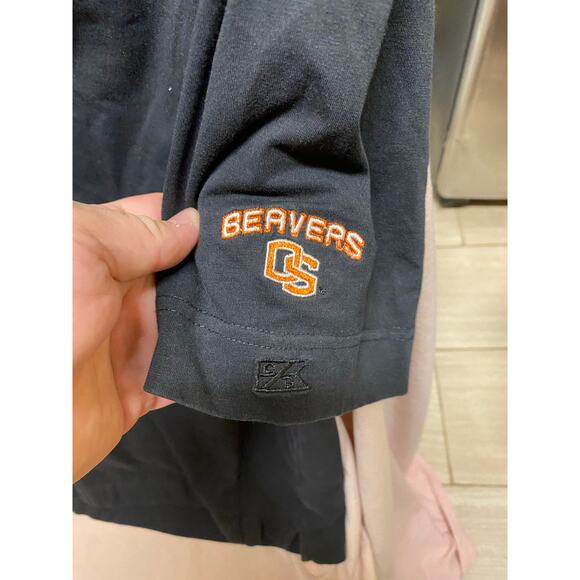 Black Oregon State Beavers Cutter & Buck Golf Polo Shirt Size Medium - Picture 3 of 4